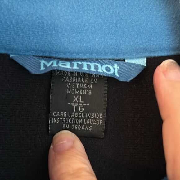 Marmot Women’s Fleece Full Zip Windstopper wind breaker jacket coat blue warm XL - Picture 7 of 12